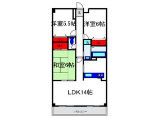 パレス豊中宮山町の物件間取画像